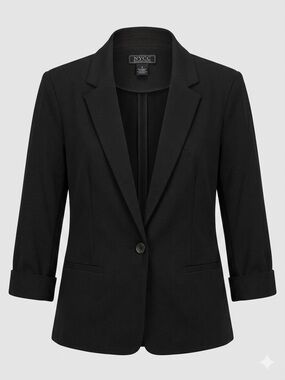 NYC. Women's Black Single-Button Blazer